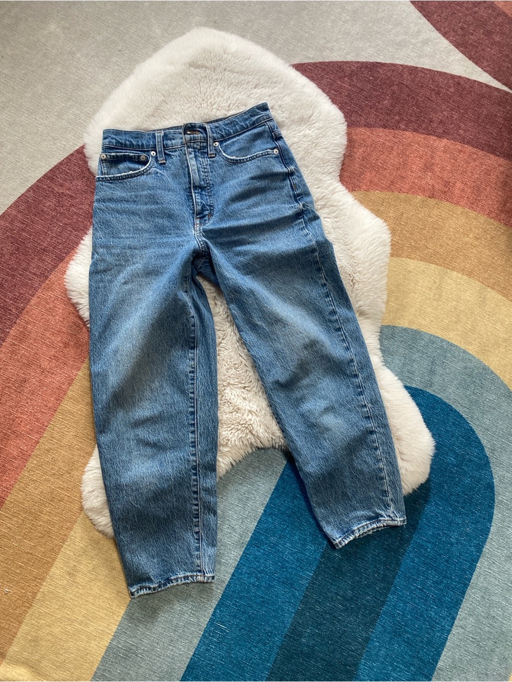 Madewell Medium Blue High-Rise Balloon jeans
